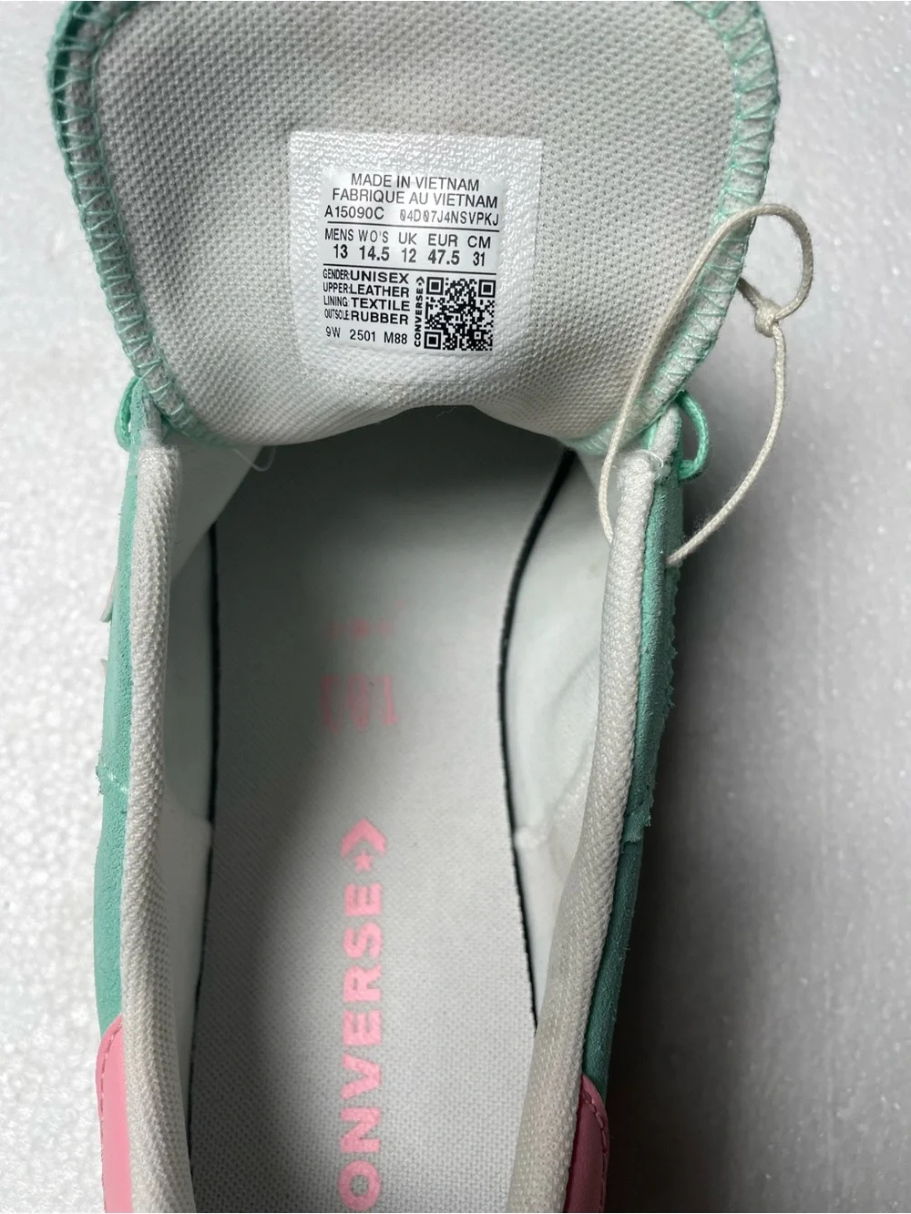 Converse Mint Green and Pink Low-Top Sneakers - Picture 9 of 9